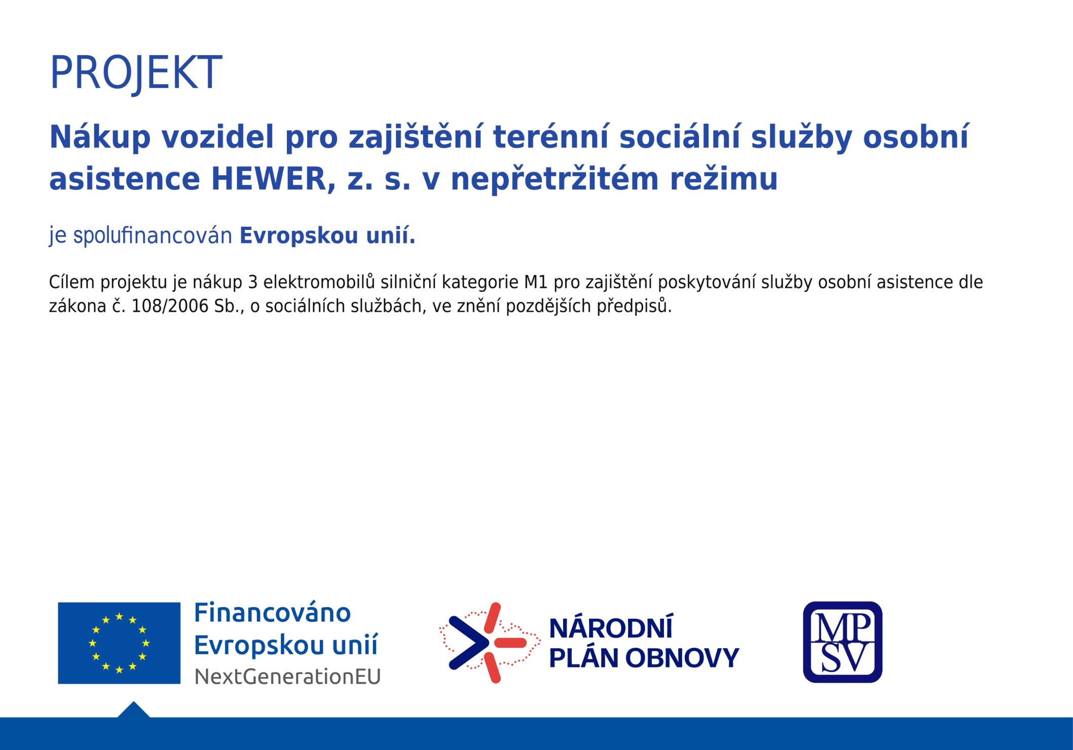Plakát projektu NPO EU